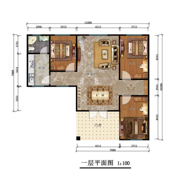 石家庄井陉矿区一层89平欧式轻钢别墅房屋
