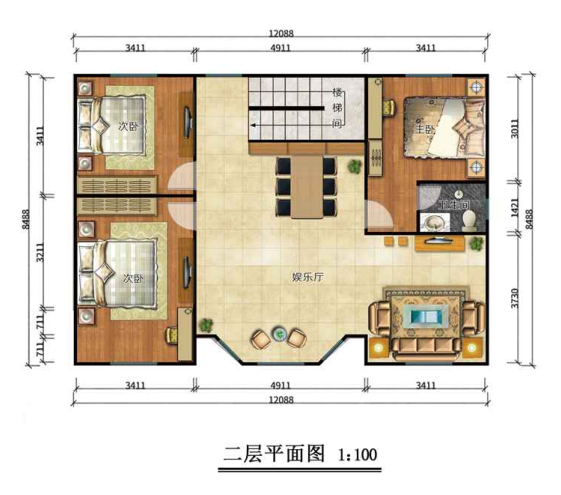 石家庄行唐二层206平欧式轻钢别墅房屋
