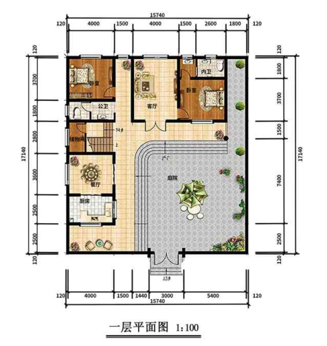 石家庄元氏二层540平中式轻钢别墅房屋