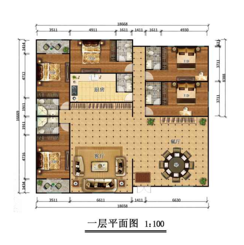 石家庄长安区二层636平新中式轻钢别墅房屋
