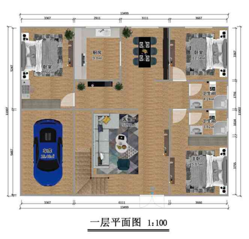 石家庄正定二层297平欧式轻钢别墅房屋