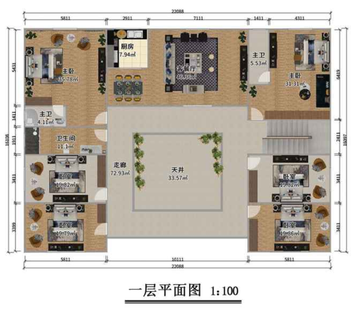 石家庄行唐二层836平新中式轻钢别墅房屋