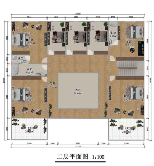 石家庄行唐二层836平新中式轻钢别墅房屋